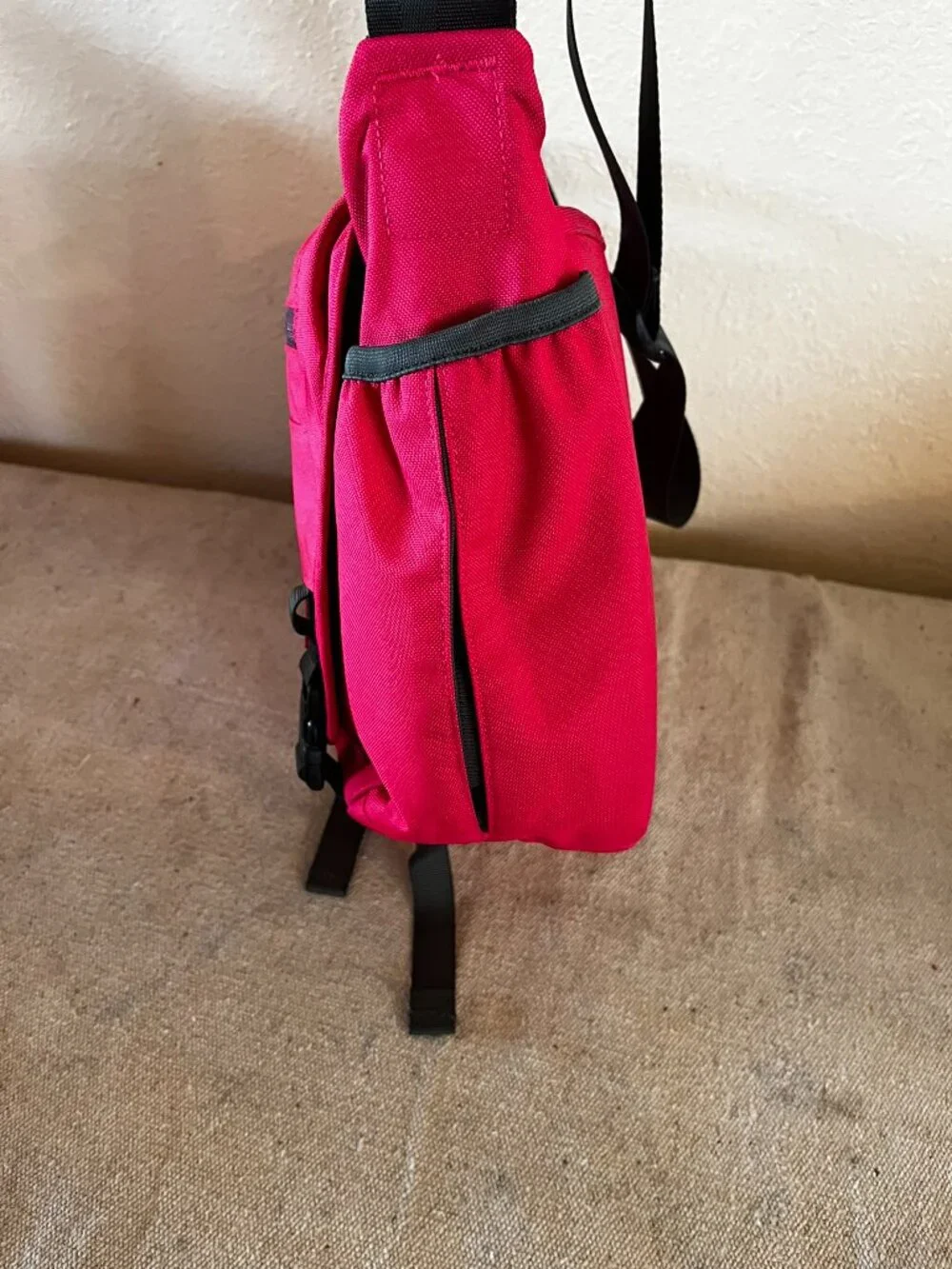 Patagonia Unisex Pink/Black MinMass Light Weight Travel Messenger/School Bag